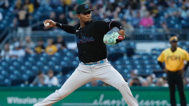 Miami Marlins pitcher Edward Cabrera